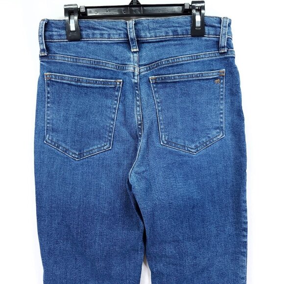 Madewell Jeans Women's 26 Blue Denim Mid-Rise Kick Out Bootcut Leg Zip Fly Retro - Picture 13 of 14